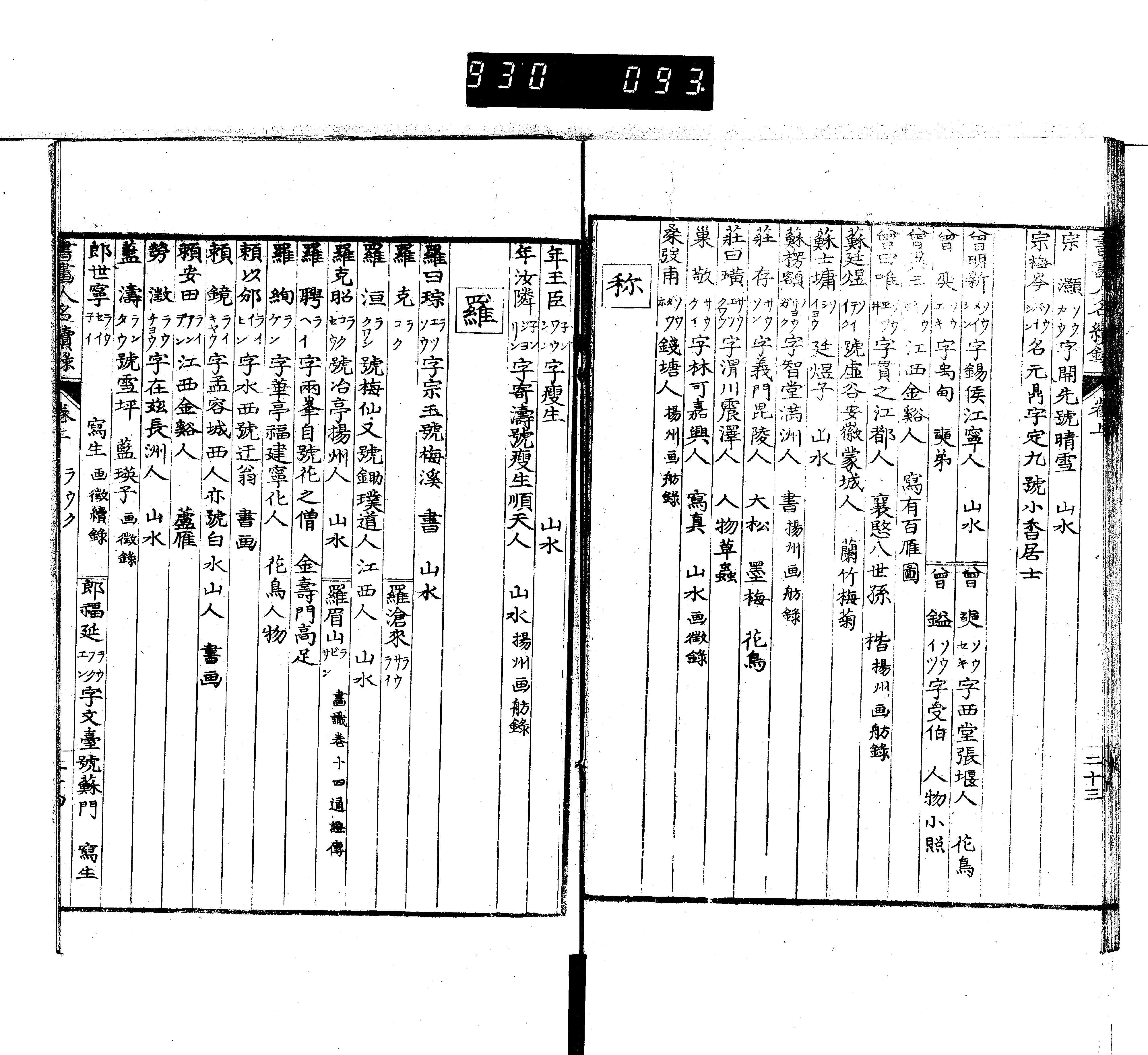 清書画人名続録 清書画人名続録 画像ファイル名一覧